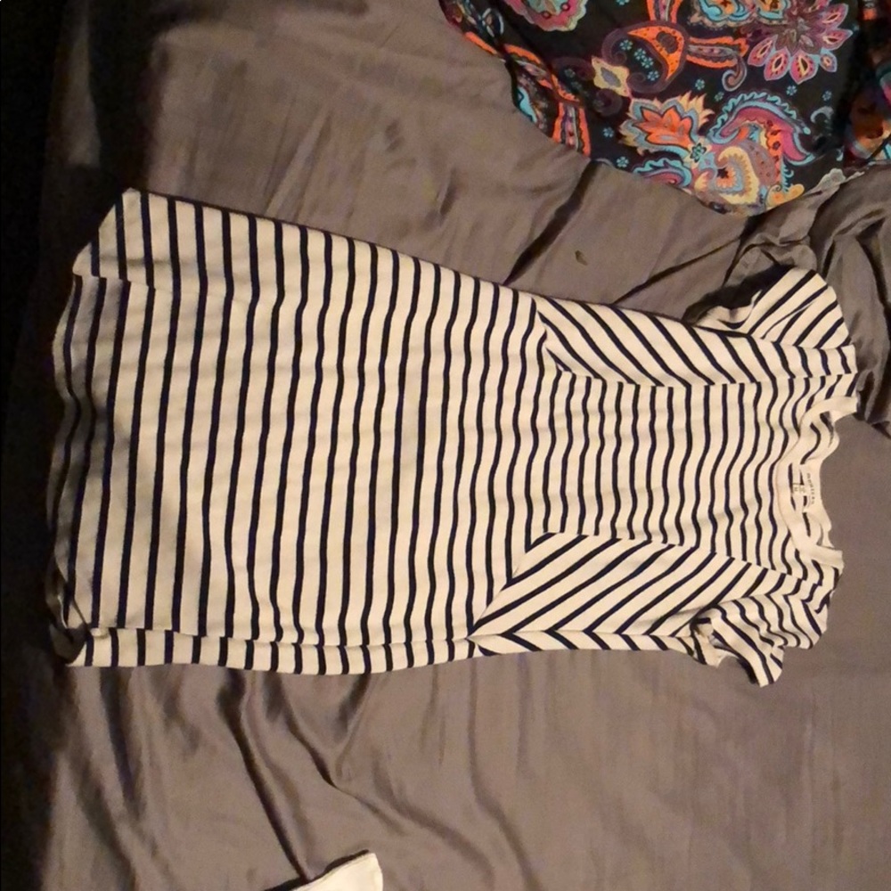 Blue & White Stripped Bodycon Dress